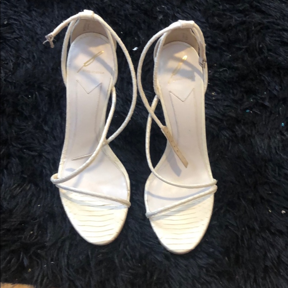 Brian Atwood Labrea Corded Snakeskin Sandal heel